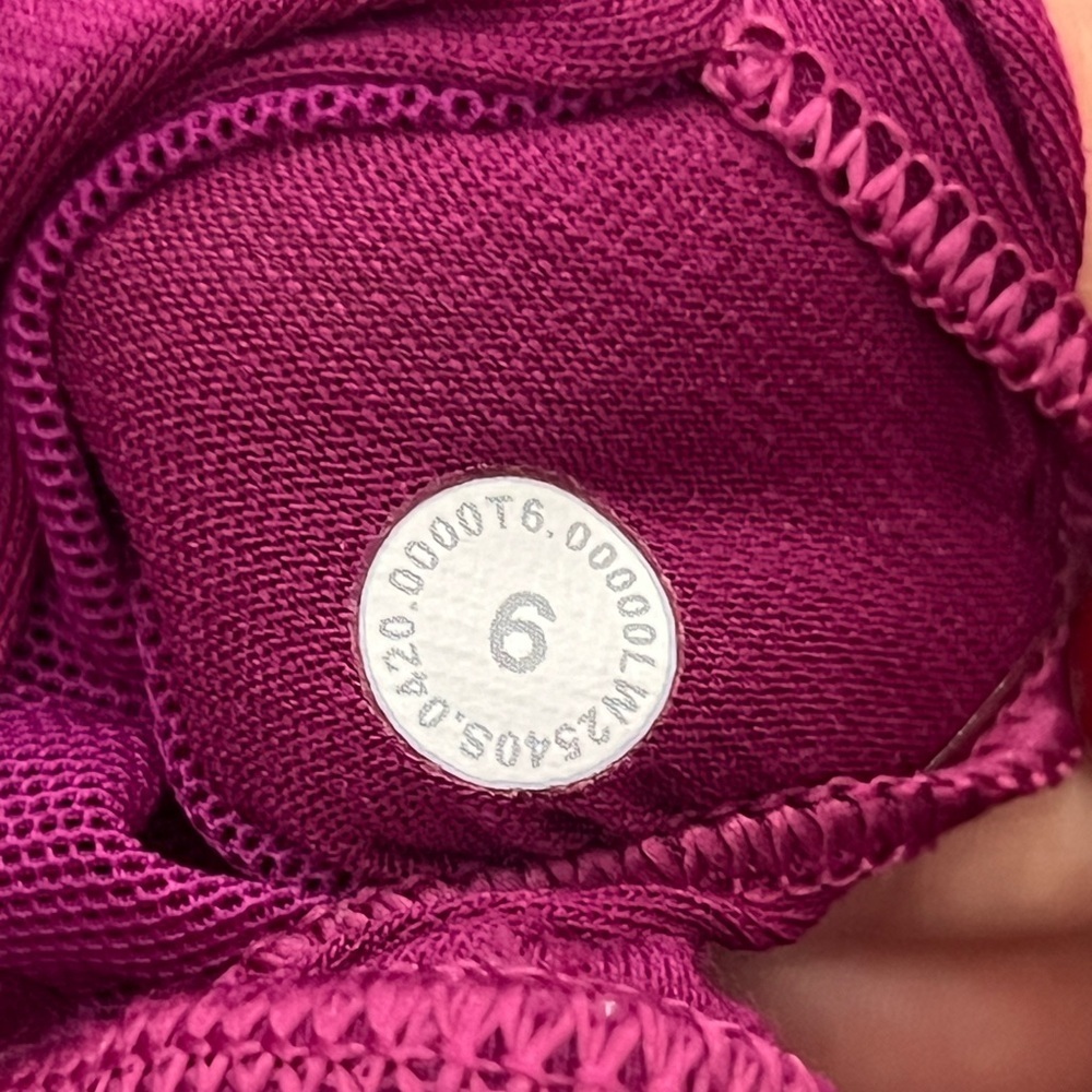 Lululemon Athletica Peloton Fuschia Strappy Energy Sports Bra Size 6 - Picture 6 of 6